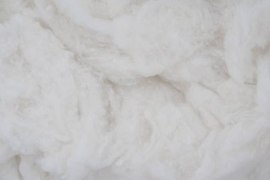 Beyaz pamuk dokusu yumuşak, kabarık arka plan yakın plan