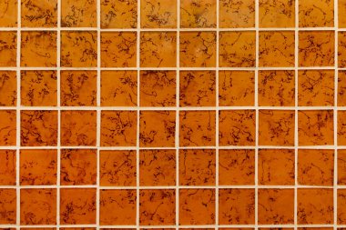 Sarı duvarlı mozaik arka plan dokusu. banyo içi