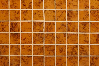 Sarı duvarlı mozaik arka plan dokusu. banyo içi