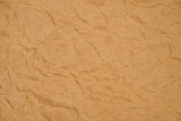 Tekstur Latar Belakang Kertas Kusut Coklat Kraft Paper Coarse Kantong — Stok Foto