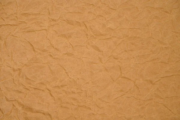 Brown Crumpled Embalagem Papel Fundo Textura Papel Kraft Grosseiro Saco — Fotografia de Stock