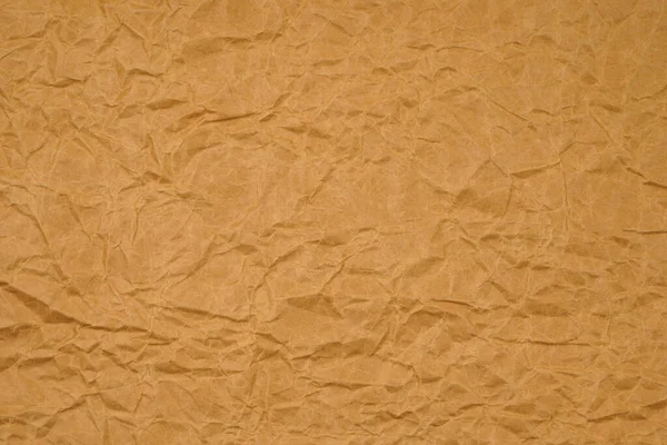 Brown Crumpled Embalagem Papel Fundo Textura Papel Kraft Grosseiro Saco — Fotografia de Stock