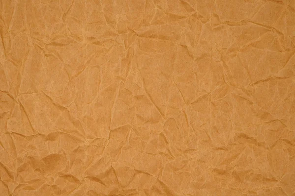 Brown Crumpled Embalagem Papel Fundo Textura Papel Kraft Grosseiro Saco — Fotografia de Stock