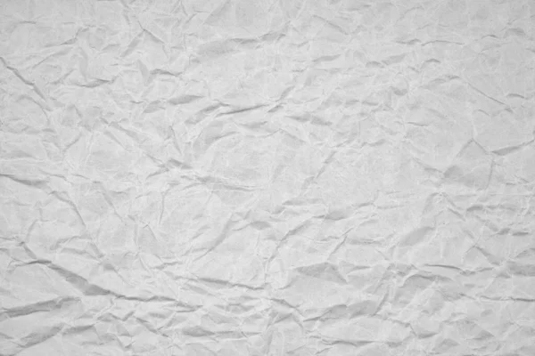 白色折皱包装纸背景纹理 灰色牛皮纸粗糙 湿纸袋 — 图库照片