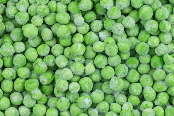 Fondo Textura Guisantes Verdes Congelados Fondo Guisantes Hielo Para Texturas —  Fotos de Stock