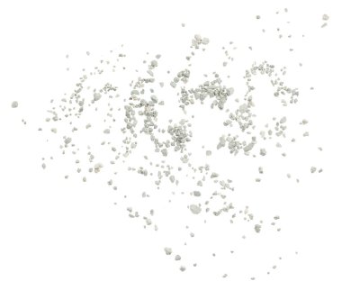 Gri küçük kayaların zemin dokusu izole edilmiş beyaz arkaplan. Siyah küçük yol taşı. Taş çakıl taşları, dikişsiz doku. Ezilmiş granit çakılların koyu arkaplanı, yakın plan. yığılan kil