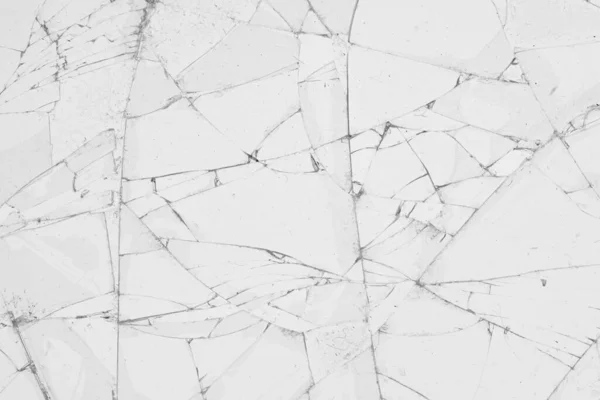 Vit Sprucken Glas Konsistens Bakgrund Textur Krossat Glasfönster Med Sprickor — Stockfoto