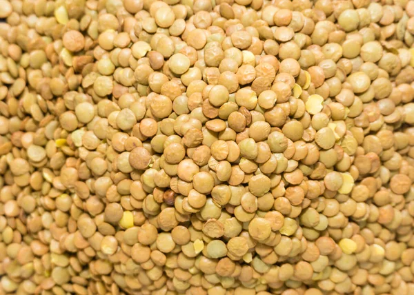 Ripe Yellow Lentils Background Texture Brown Natural Lentils Closeup — Stock Photo, Image