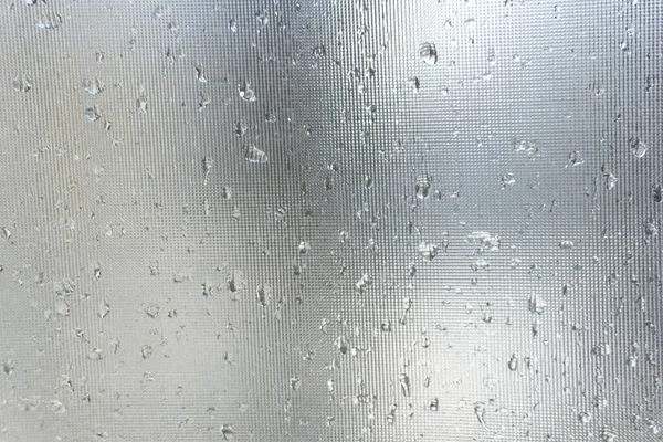 Rain Drops Grey Glass Background Raindrops Gray Glass Surface — Stock Photo, Image