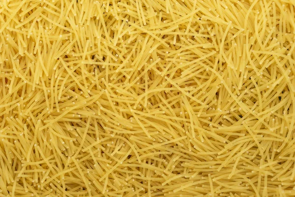 Tagliatelle Secche Consistenza Fondo Pasta Gialla Piccoli Vermicelli Maccheroni Cucina — Foto Stock