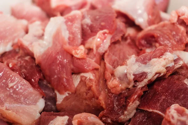 Potongan Segar Dari Latar Belakang Tekstur Daging Mentah Potongan Jus — Stok Foto
