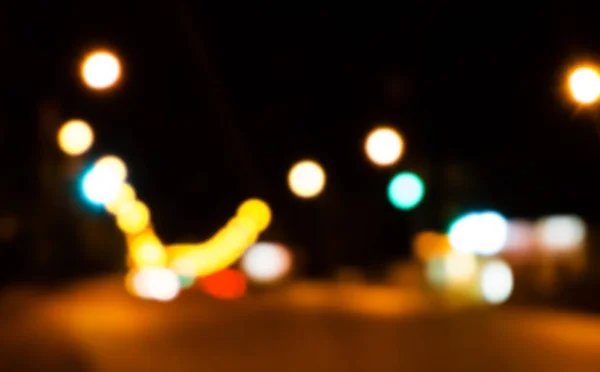 Bokeh Ilumina Ruas Noturnas Textura Cidade Luzes Embaçadas Retro Tonificadas — Fotografia de Stock