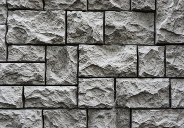 Modern tuğla duvar. Dekoratif taş duvar arkaplanı deseni. Yüzey beyaz duvar dokusu