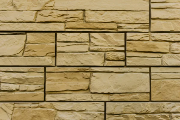 Modern Yellow Brick Wall Pattern Decorative Stone Wall Background Surface — Stock Photo, Image