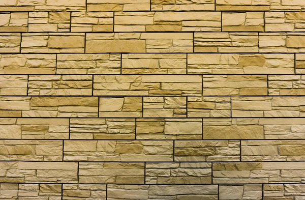 Modern Yellow Brick Wall Pattern Decorative Stone Wall Background Surface — Stock Photo, Image