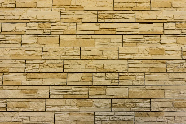 Modern Yellow Brick Wall Pattern Decorative Stone Wall Background Surface — Stock Photo, Image