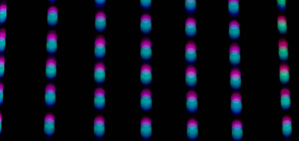 Színes Fénypontok Villanások Éjszaka — Stock Fotó