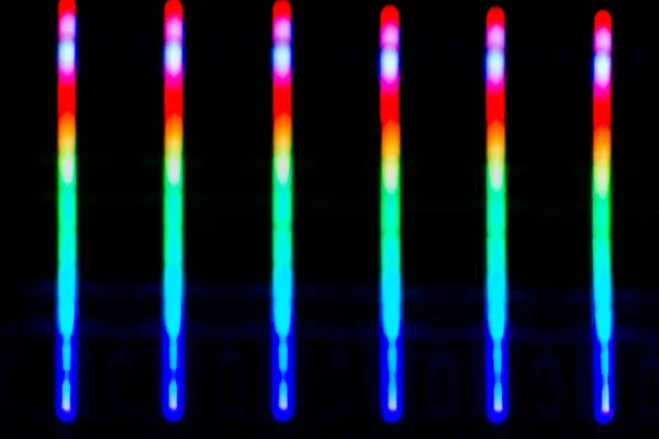 Destaques Multicoloridos Flashes Luz Noite — Fotografia de Stock