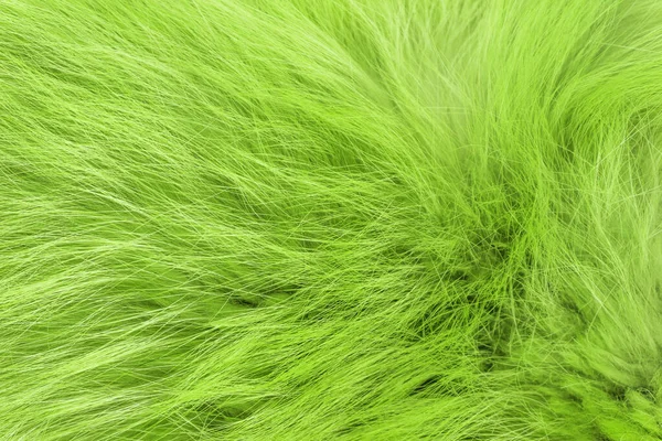 Grüne Flauschige Wolltextur Tierische Wolle Hintergrund Bemalte Pelztextur Nahaufnahme — Stockfoto