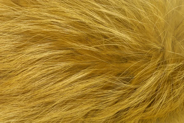 赤ふわふわのキツネのウールのテクスチャ 天然の動物のウールの背景 デザイナーのための黄色の毛皮のテクスチャのクローズアップ — ストック写真