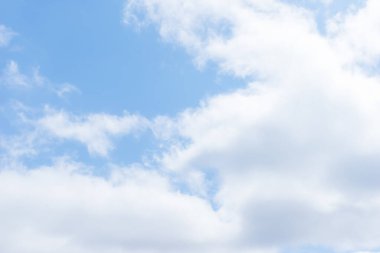 Mavi gökyüzü ve güzel sirrus bulutları güneşli bir günde, arka plan dokusu
