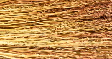 İnce solmuş dal demeti, bir demet sarı dal deseni, süpürge şeritli, sarı fırça, eski kuru çalı