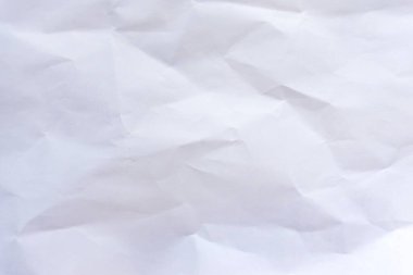 Beyaz buruşmuş kağıt arkaplan, eski antika kağıdın gri kırışık dokusu, kağıt yüzeyinde kırışıklıklar