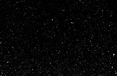 Siyah zemin üzerinde kaotik beyaz bokeh, ışık lekeleri dokusu, soyutlama, düşen kar