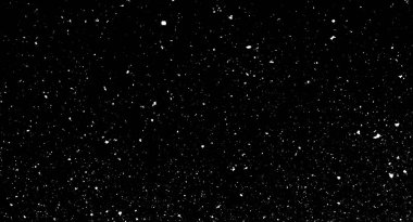 Siyah zemin üzerinde kaotik beyaz bokeh, ışık lekeleri dokusu, soyutlama, düşen kar