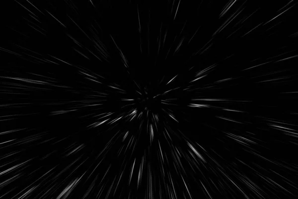Bokeh Witte Lijnen Zwarte Achtergrond Abstractie Abstracte Snelheid Licht Beweging — Stockfoto