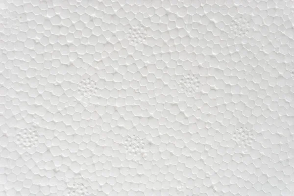 Poliestireno Blanco Con Textura Fondo Patrón Espuma Plástico — Foto de Stock