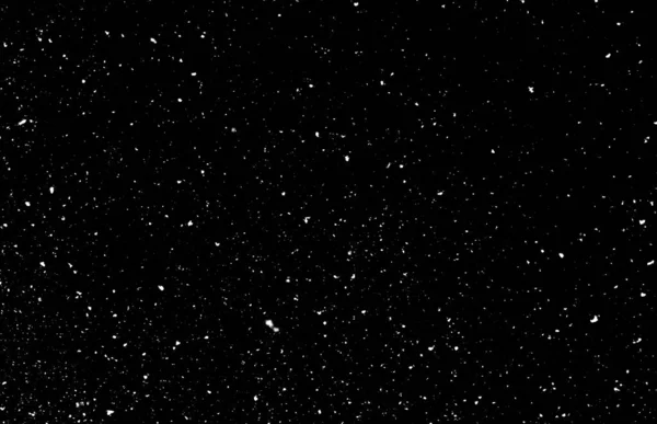 Siyah zemin üzerinde kaotik beyaz bokeh, ışık lekeleri dokusu, soyutlama, düşen kar