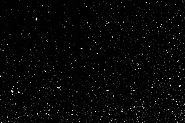 Siyah zemin üzerinde kaotik beyaz bokeh, ışık lekeleri dokusu, soyutlama, düşen kar