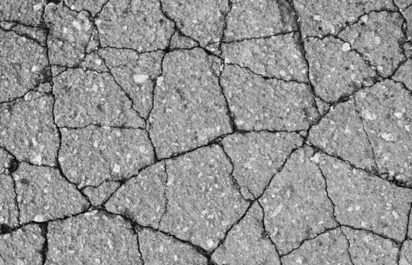 Old Asphalt Cracks Damaged Asphalt Surface — Stock Photo, Image