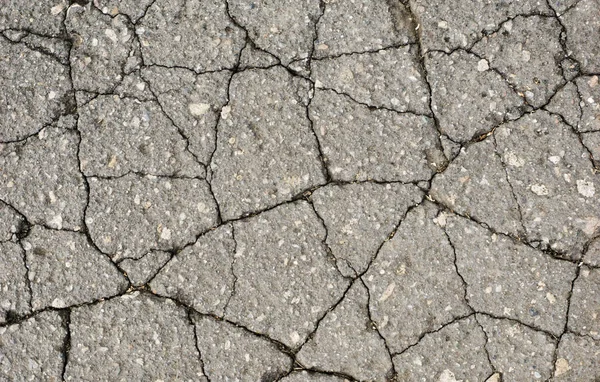 Old Asphalt Cracks Damaged Asphalt Surface — Stock Photo, Image