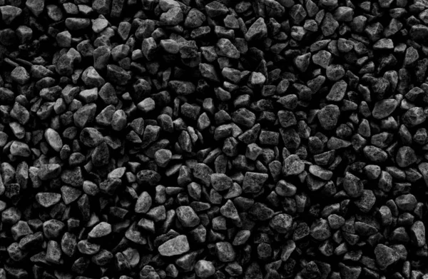 Schwarze Kleine Straße Stein Hintergrund Dunkle Kieselsteine Stein Textur Nahtlose — Stockfoto
