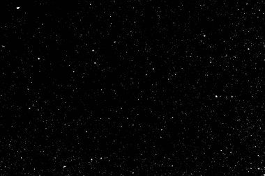 Siyah arkaplanda kaotik beyaz bokeh, ışık lekeleri dokusu, soyutlama, düşen kar, yıldızlı gökyüzü