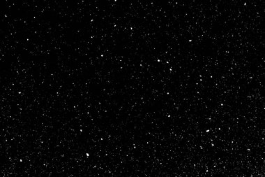 Siyah arkaplanda kaotik beyaz bokeh, ışık lekeleri dokusu, soyutlama, düşen kar, yıldızlı gökyüzü