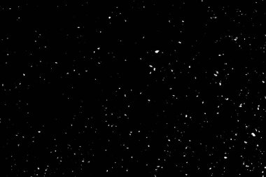 Siyah arkaplanda kaotik beyaz bokeh, ışık lekeleri dokusu, soyutlama, düşen kar, yıldızlı gökyüzü
