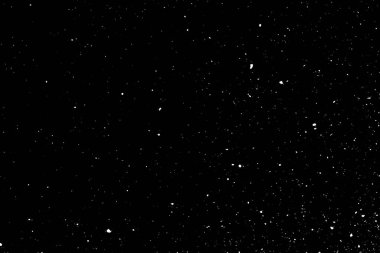 Siyah arkaplanda kaotik beyaz bokeh, ışık lekeleri dokusu, soyutlama, düşen kar, yıldızlı gökyüzü