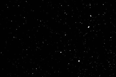 Siyah arkaplanda kaotik beyaz bokeh, ışık lekeleri dokusu, soyutlama, düşen kar, yıldızlı gökyüzü