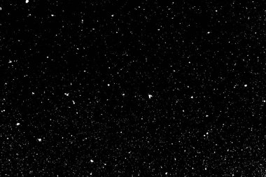 Siyah arkaplanda kaotik beyaz bokeh, ışık lekeleri dokusu, soyutlama, düşen kar, yıldızlı gökyüzü
