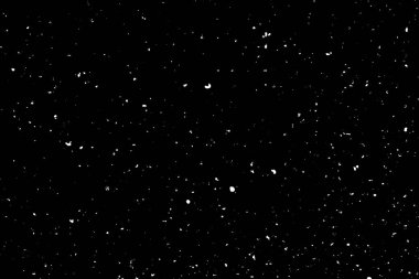 Siyah arkaplanda kaotik beyaz bokeh, ışık lekeleri dokusu, soyutlama, düşen kar, yıldızlı gökyüzü