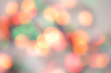 Soyut renkli, odaklanmış dairesel fakül. Bokeh bulanık renk ışığı arka planı kullanabilir. Yeni yıl Bokeh feshi