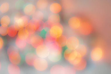 Soyut renkli, odaklanmış dairesel fakül. Bokeh bulanık renk ışığı arka planı kullanabilir. Yeni yıl Bokeh feshi