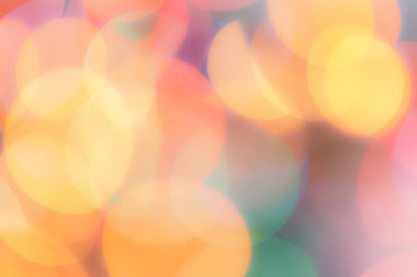 Soyut renkli, odaklanmış dairesel fakül. Bokeh bulanık renk ışığı arka planı kullanabilir. Yeni yıl Bokeh feshi