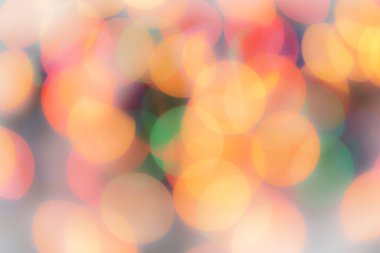 Soyut renkli, odaklanmış dairesel fakül. Bokeh bulanık renk ışığı arka planı kullanabilir. Yeni yıl Bokeh feshi
