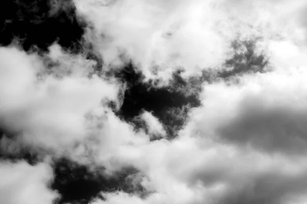 Nuvole Nel Cielo Nuvole Bianche Nere Nel Cielo Bianco Nero — Foto Stock