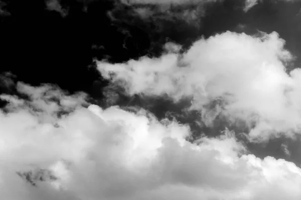 Felhők Égen Fekete Fehér Felhők Égen Fekete Fehér Hangok Egy — Stock Fotó