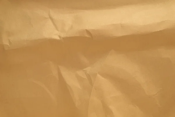 Brown Crumpled Papel Embrulho Fundo Textura Amarelo Enrugado Papel Velho — Fotografia de Stock